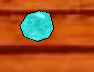 A grand smooth turquoise on a wall.