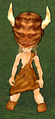 A player wearing a hide cloak.