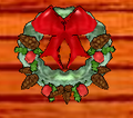 Yule Wreath as wall decoration.