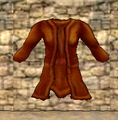 A leather coat decorating a wall.