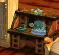 A Snow Globe sitting on a Study Desk