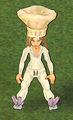 A player wearing a chef's hat.